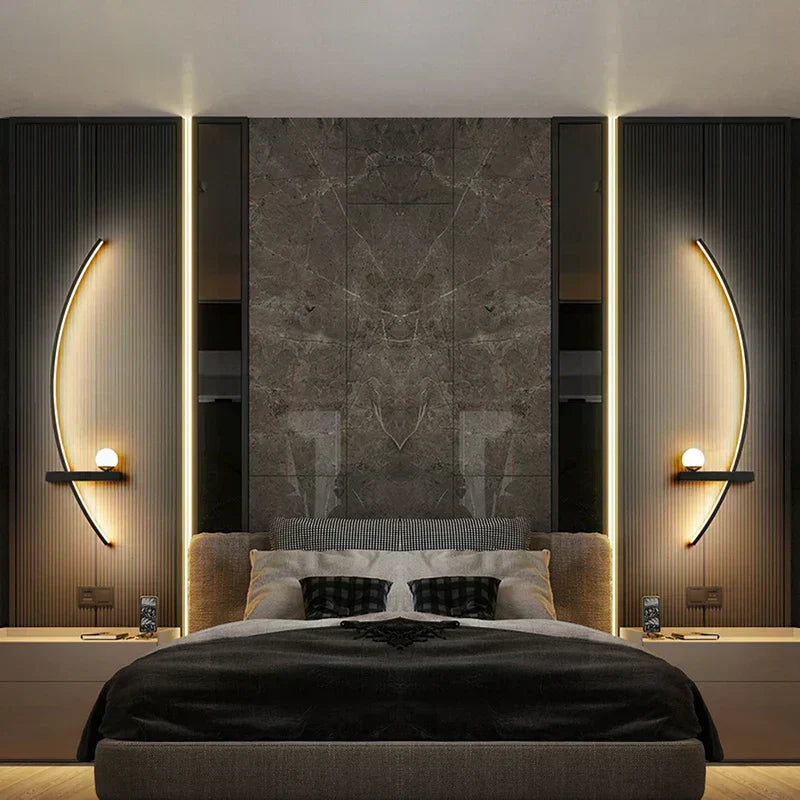 Modern Black Gold Metal Outdoor Wall Lamp - BritishElegance