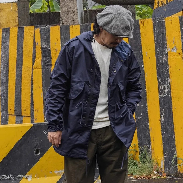 Waterproof Men's Parka Jacket - Durable Windbreaker Coat