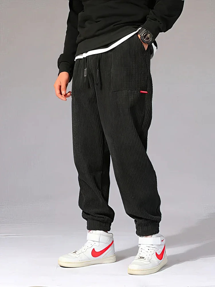 Casual Corduroy Pants - Loose Fit Streetwear Trousers