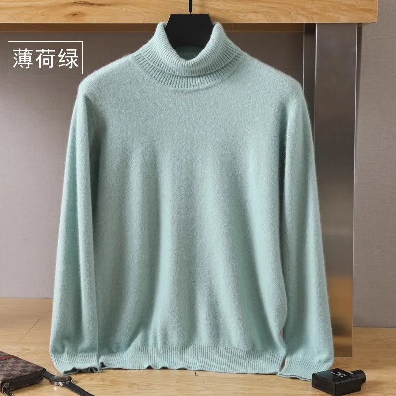 Luxury Soft Cashmere Crew Neck Sweater for Men