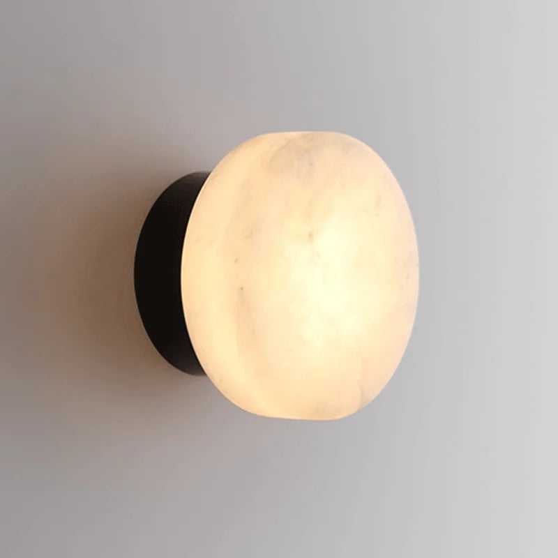 Elegant White LED Round Wall Lamp for Home - BritishElegance