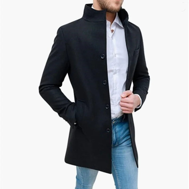 Mason – Men’s Classic Wool Blend Trench Coat | Timeless Style