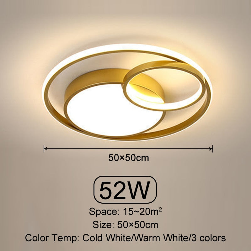 Modern Endless Ring LED Ceiling Lamp