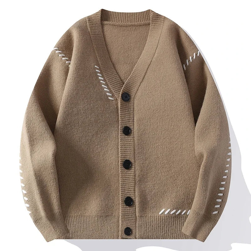 Vintage Style Knit V-Neck Cardigan Sweater