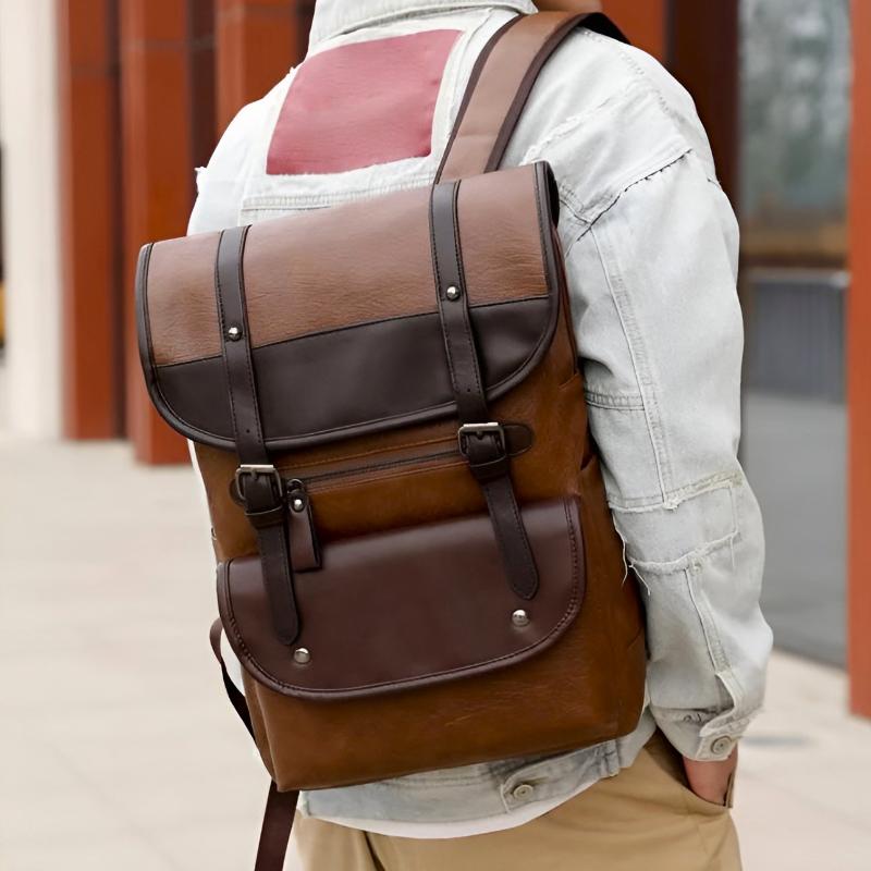 Jack Structured Backpack | Flap Closure Buckle Detail Backpack
