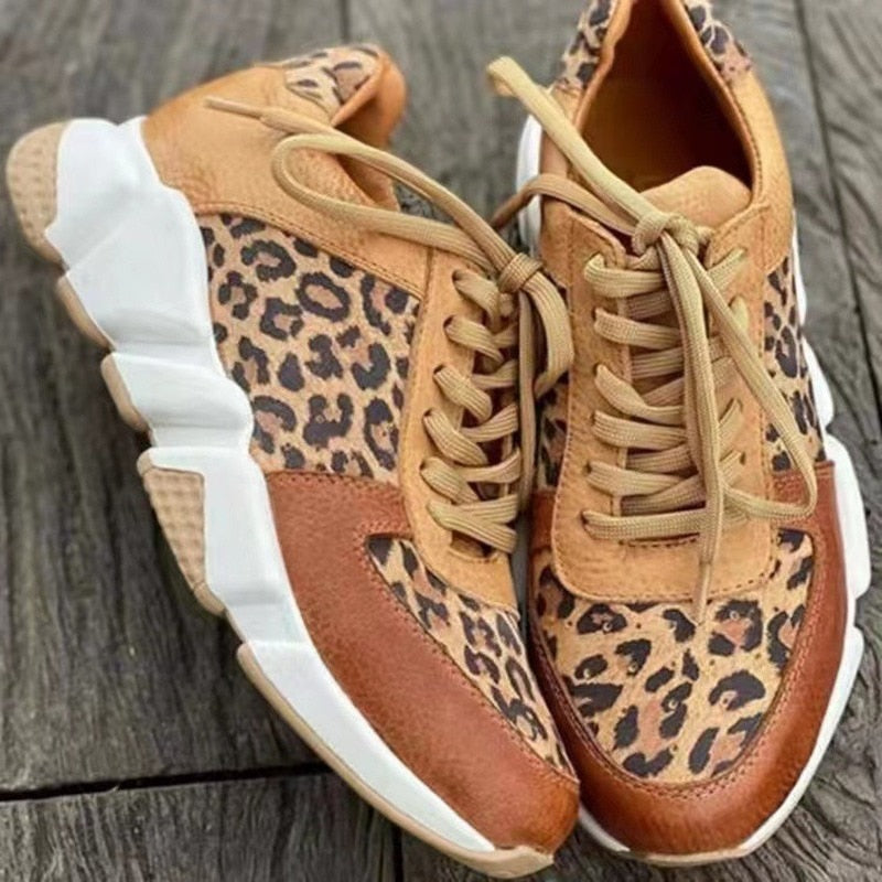 Comfy Leopard High Top Running Shoes