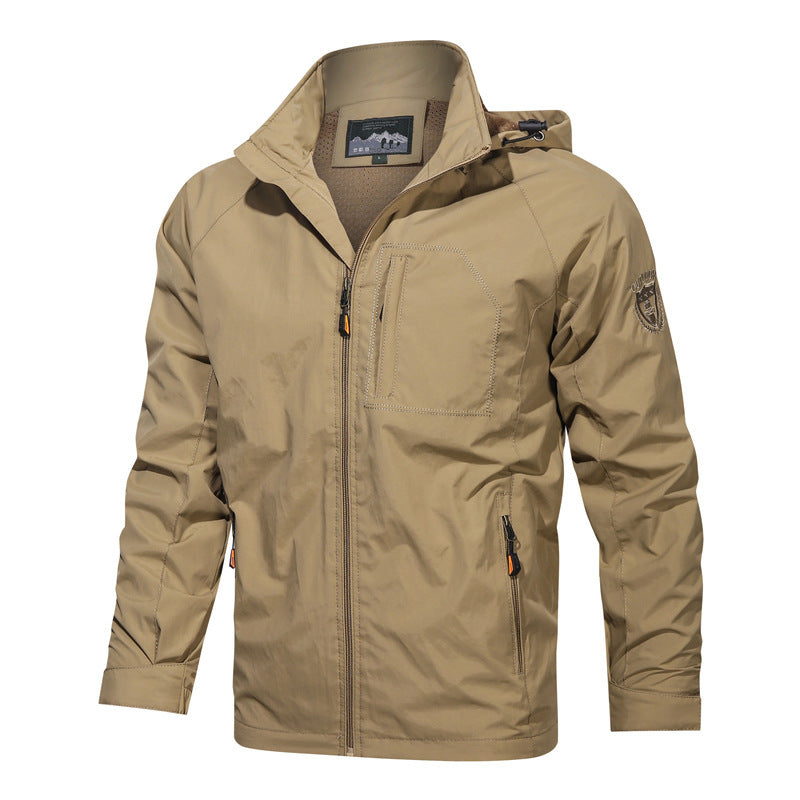 Casual Men's Water Resistant Hoodie Jacket