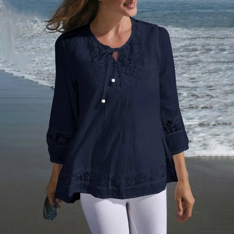 Lightweight Breathable Floral Blouse – Casual Summer Top