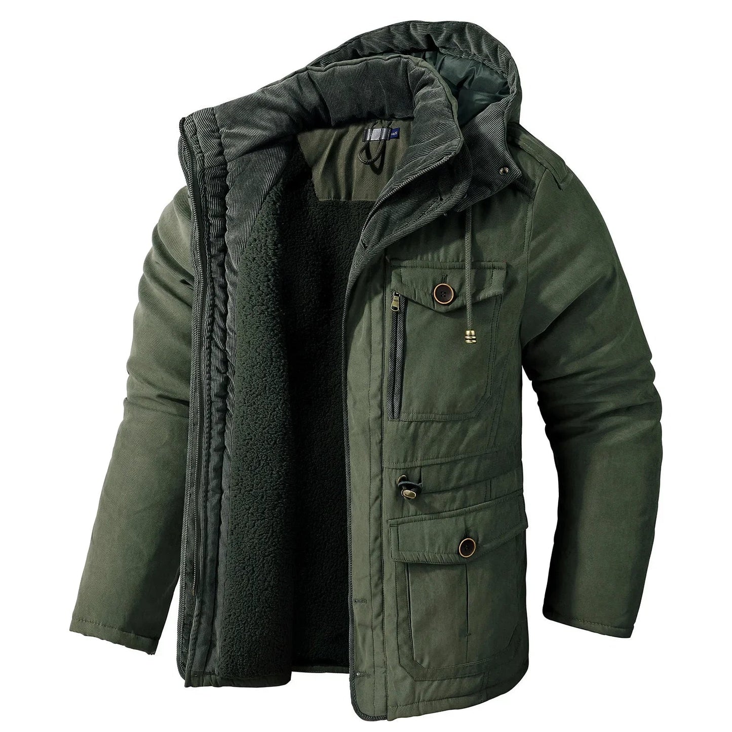 Warm Waterproof Parka Jacket with Fleece Lining