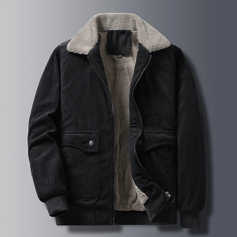 Arthur Relaxed Fit Jacket | Zip Front Flap Pockets Jacket