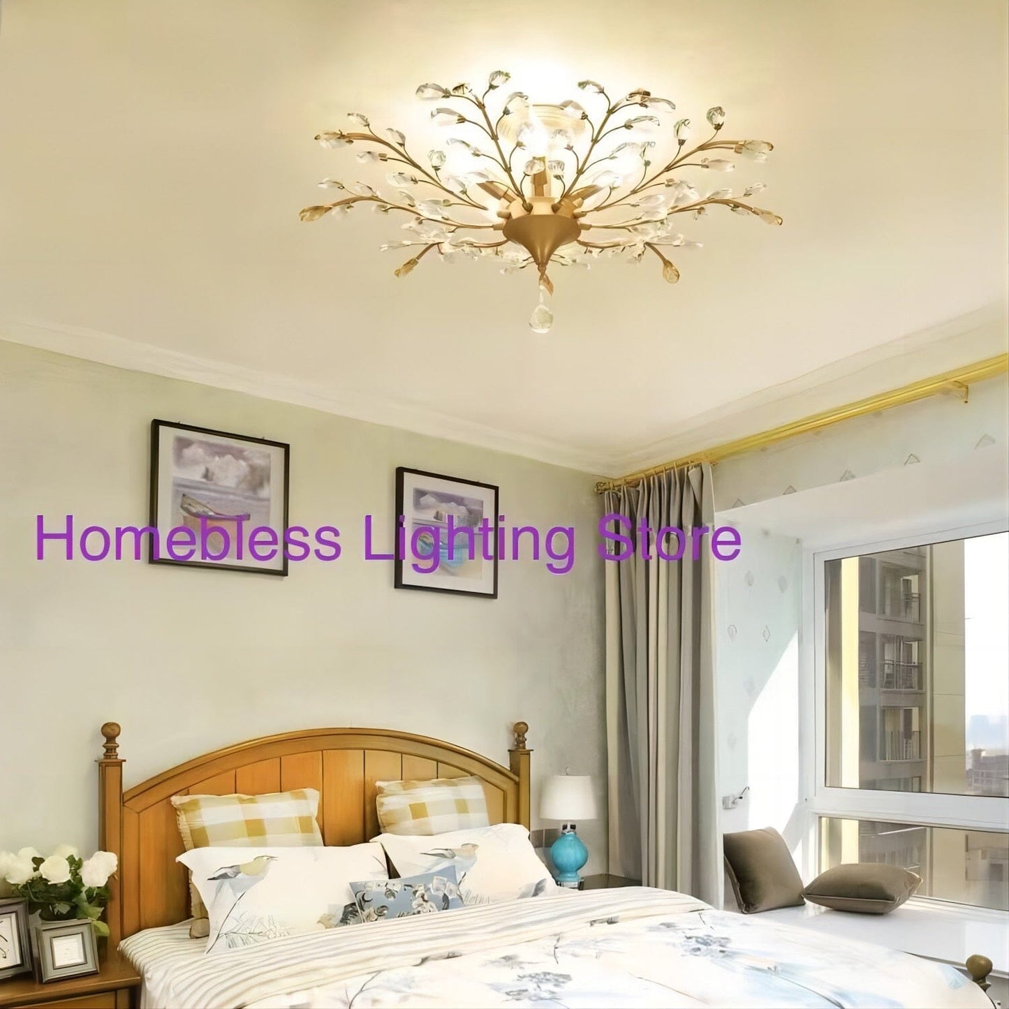 Floral Hanging Light Fixture
