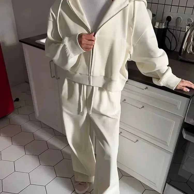 Ladies' Fleece Hooded Jacket and Leggings Set