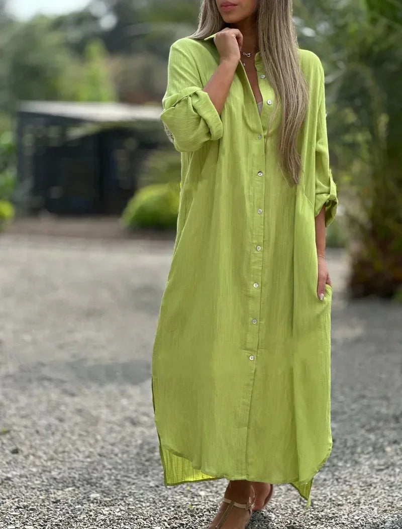 Chic Organic Cotton Summer Dress for Ladies