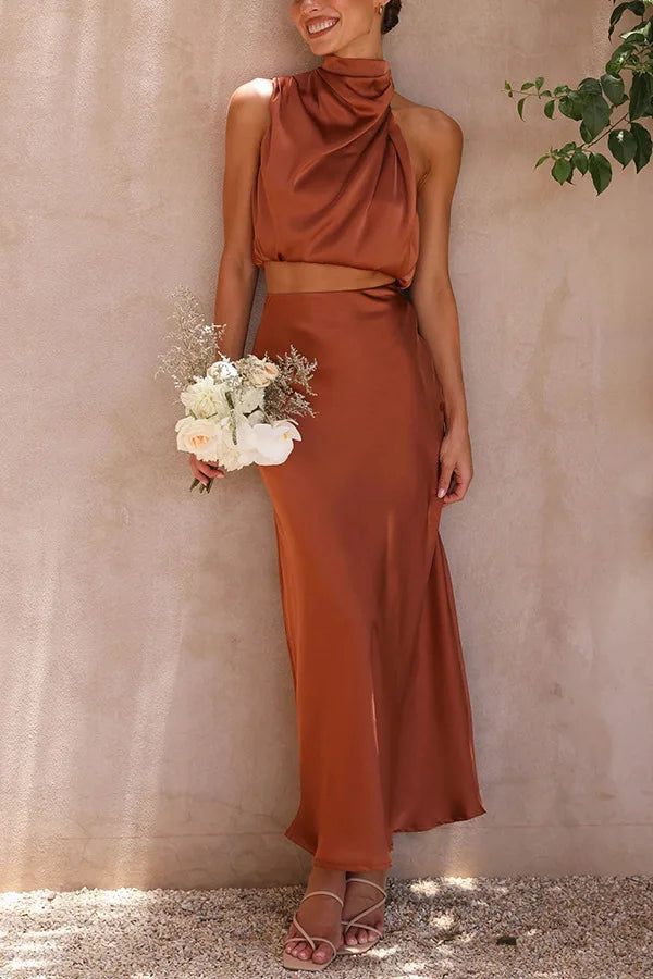 Ladies Elegant 2 Piece Summer Outfit with Silky Fabric