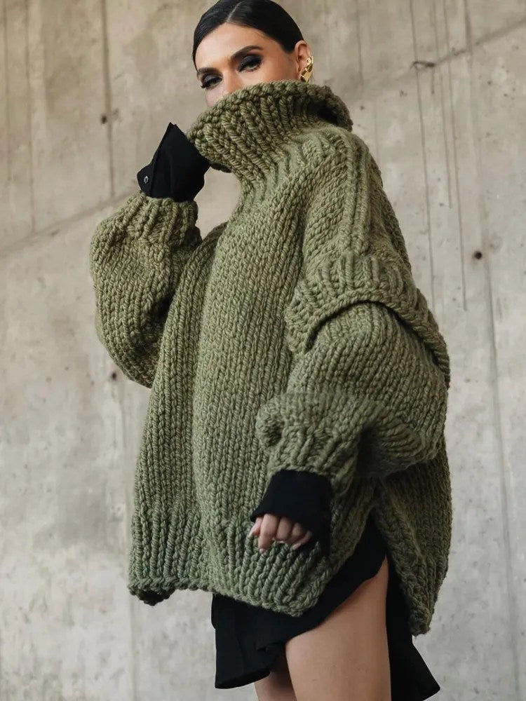 Comfy Women's Large Knitted Sweater Dress