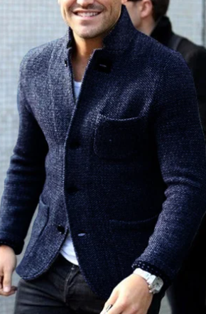 Relaxed Fit Men's Casual Button Jacket