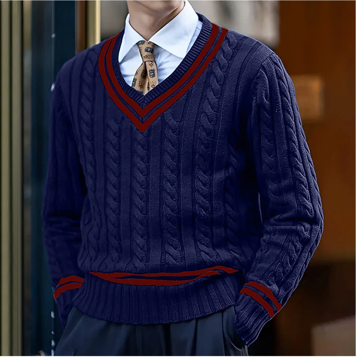 Lorenzo | Stylish V-Neck Sweater