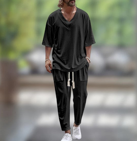Joe: Shirt and Linen Trousers Set