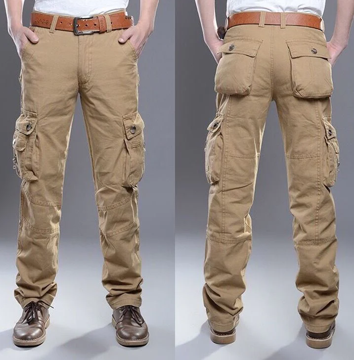 Durable men's cargo pants for military use