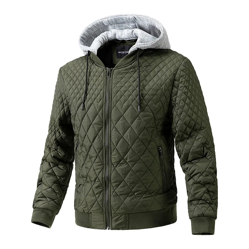 Oscar Quilted Bomber Jacket | Hooded Regular Fit Bomber Jacket