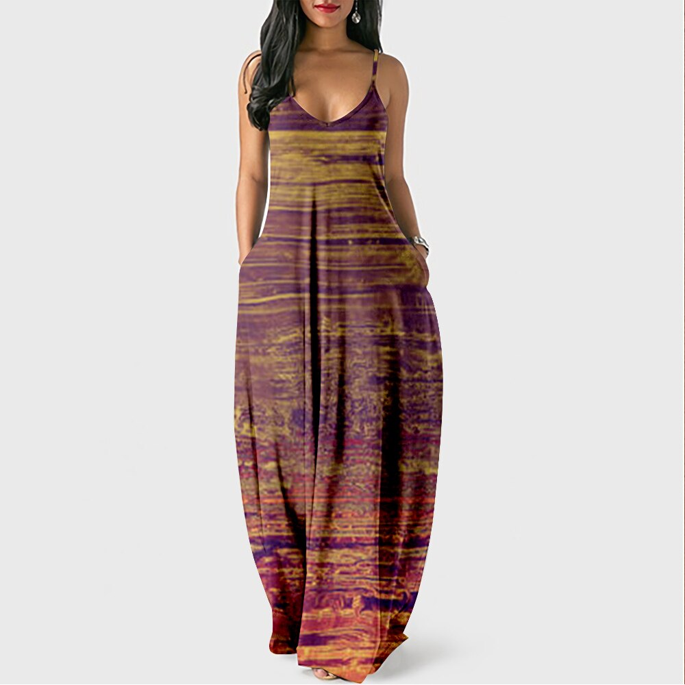 Colorful Lightweight Women's Maxi Summer Dress