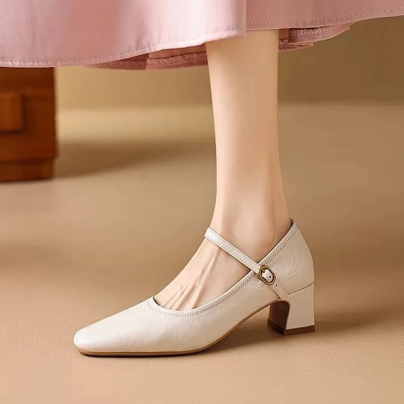 Remina Genuine Leather Heels