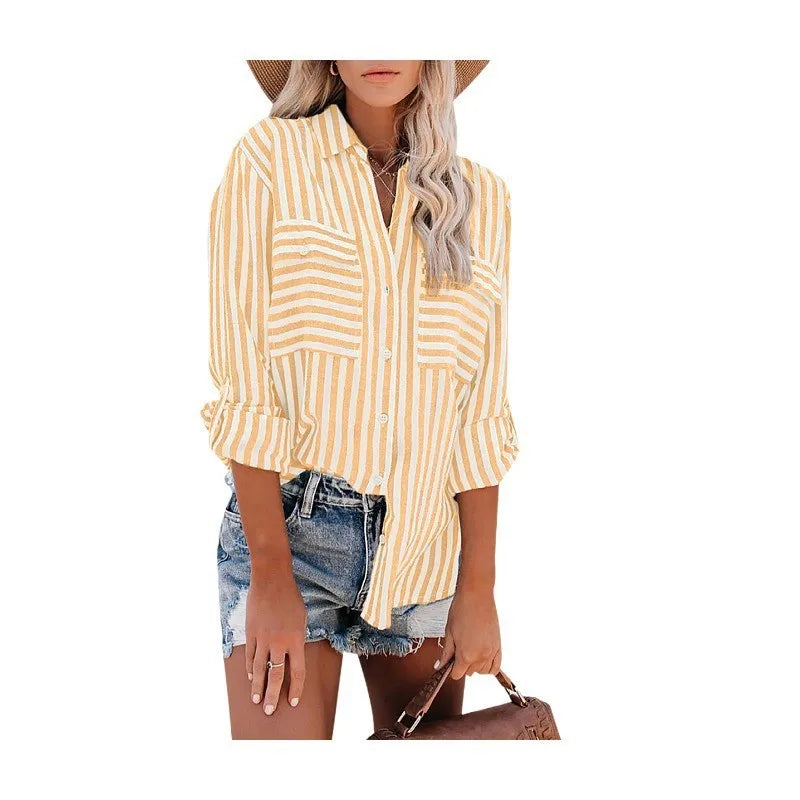 Classic Stripe Women's Blouse - Everyday Style