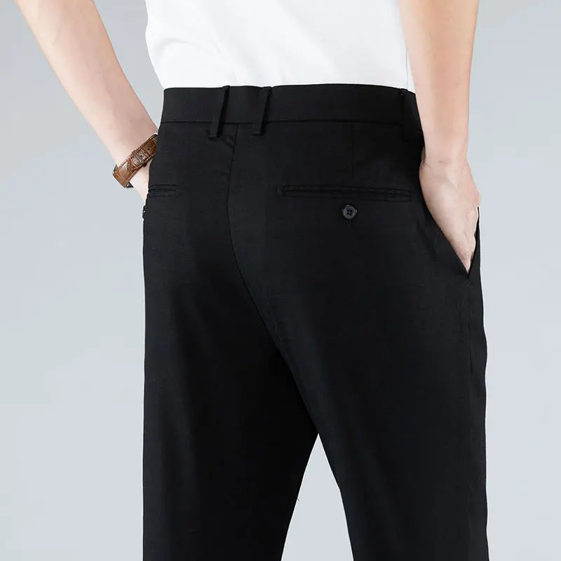 Lightweight Comfortable Linen Blend Straight Pants