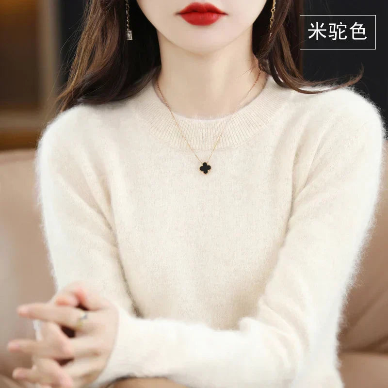 Soft Women's Cashmere Crew Neck Fit Sweater