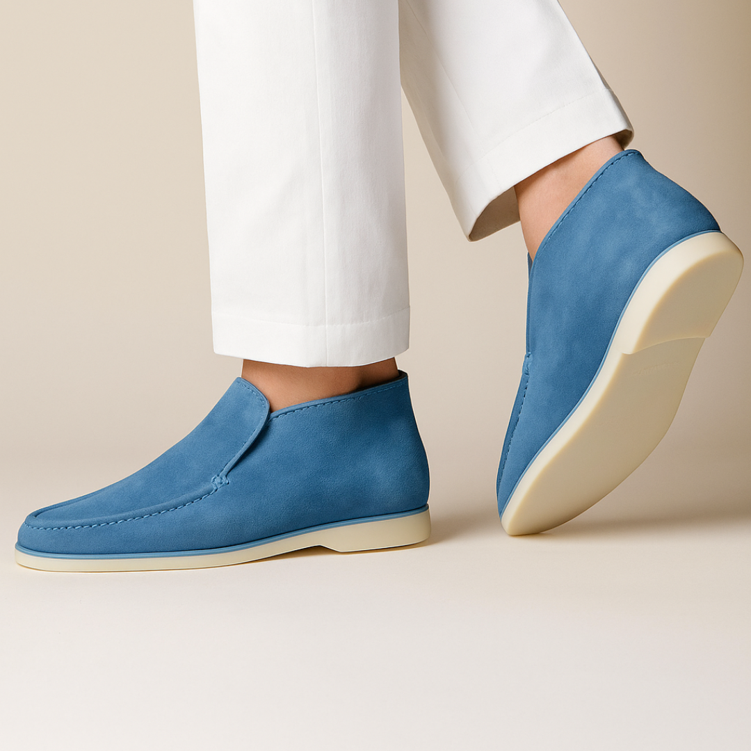 Men’s Suede Moc-Toe Chukka Loafers