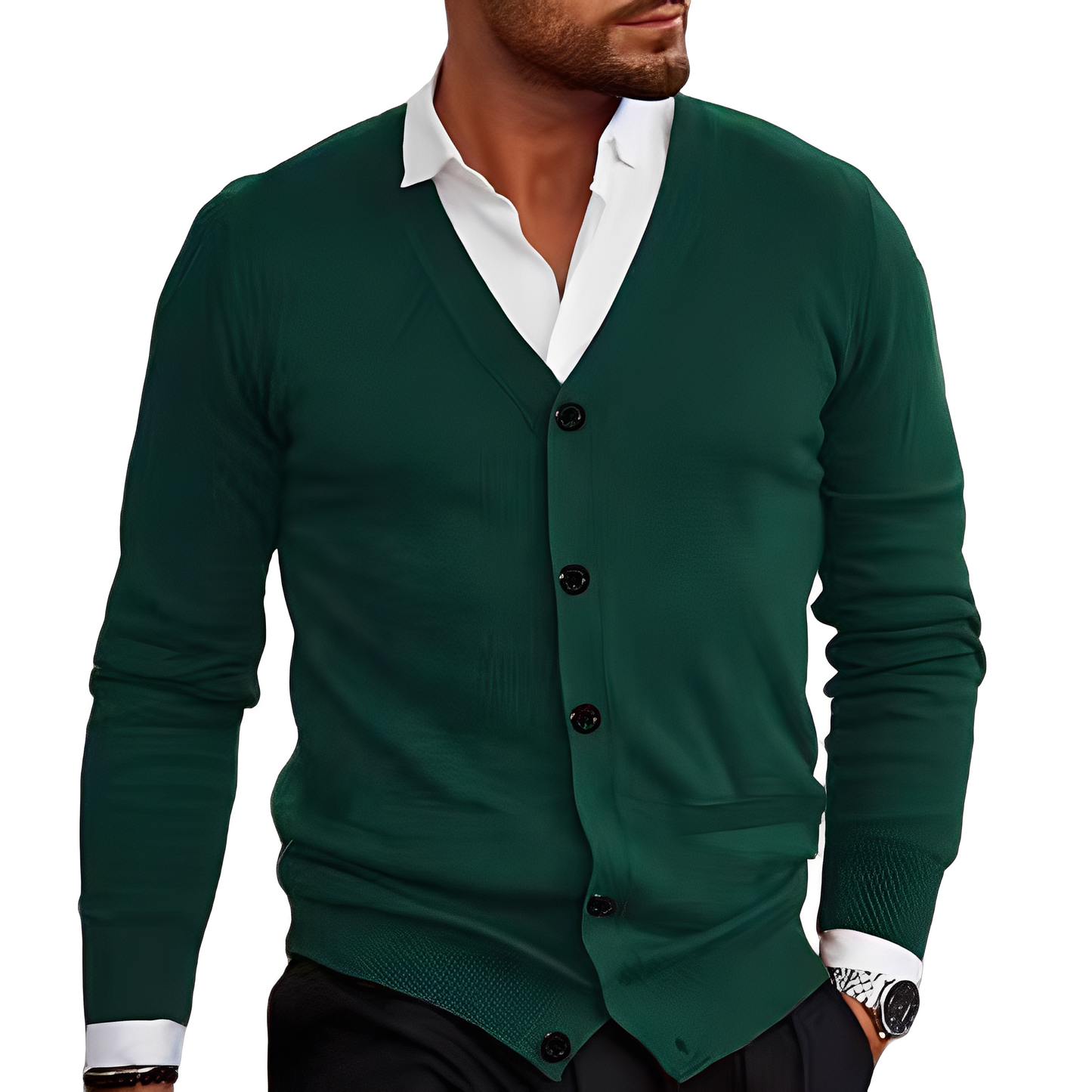 Cevori Casual Cotton Cardigan with Buttons