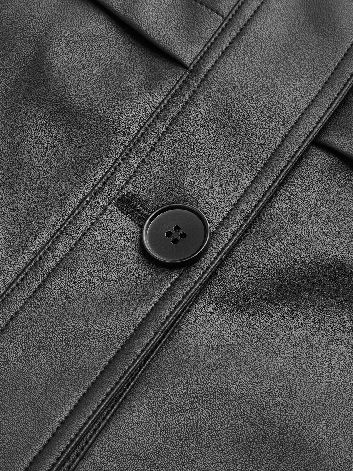 Shane | Women's PU Stand Collar Belted Short Jacket
