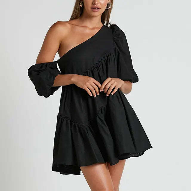 Chic Off Shoulder Mini Sundress for Women