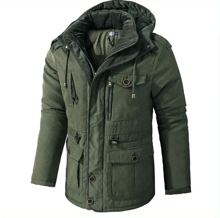 Stylish and warm men's jacket with a durable outer shell