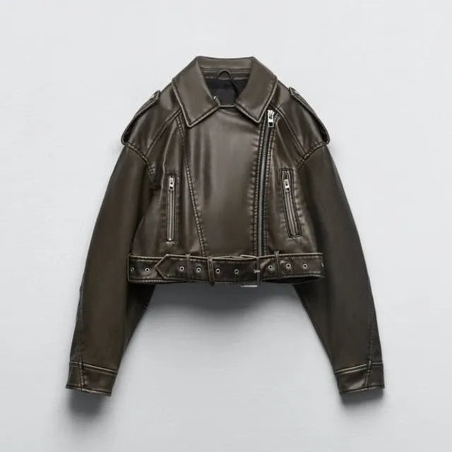 Aeliana – Modern Short Biker Jacket