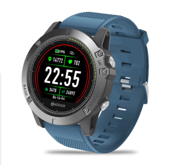 Tactical Smartwatch with 3D Interface, Health Monitoring, and Water Resistance up to 50 Meters