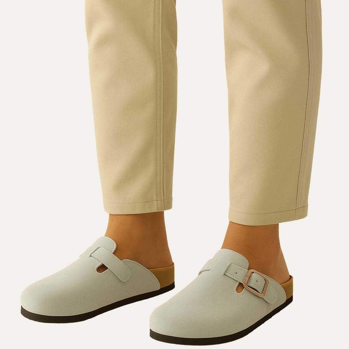 Men’s Suede Clog with Adjustable Strap