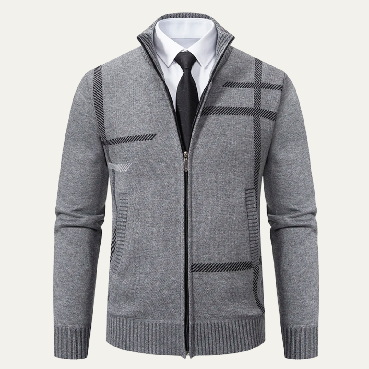 Men’s Modern Geometric Cardigan