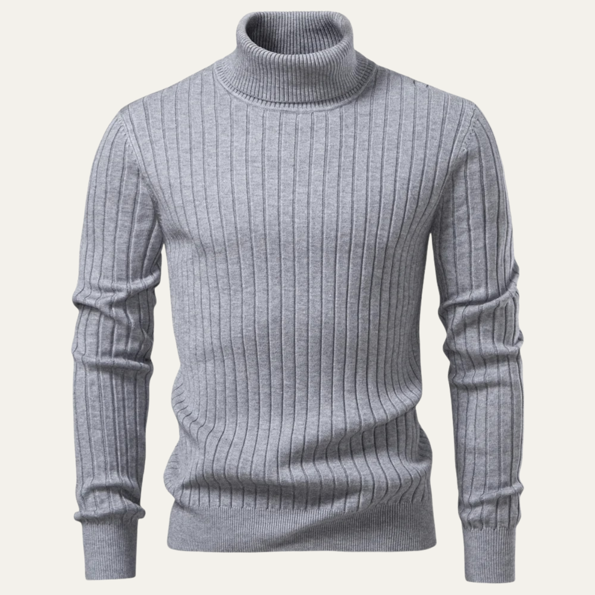 Men’s Slim-Fit Turtleneck Ribbed Sweater