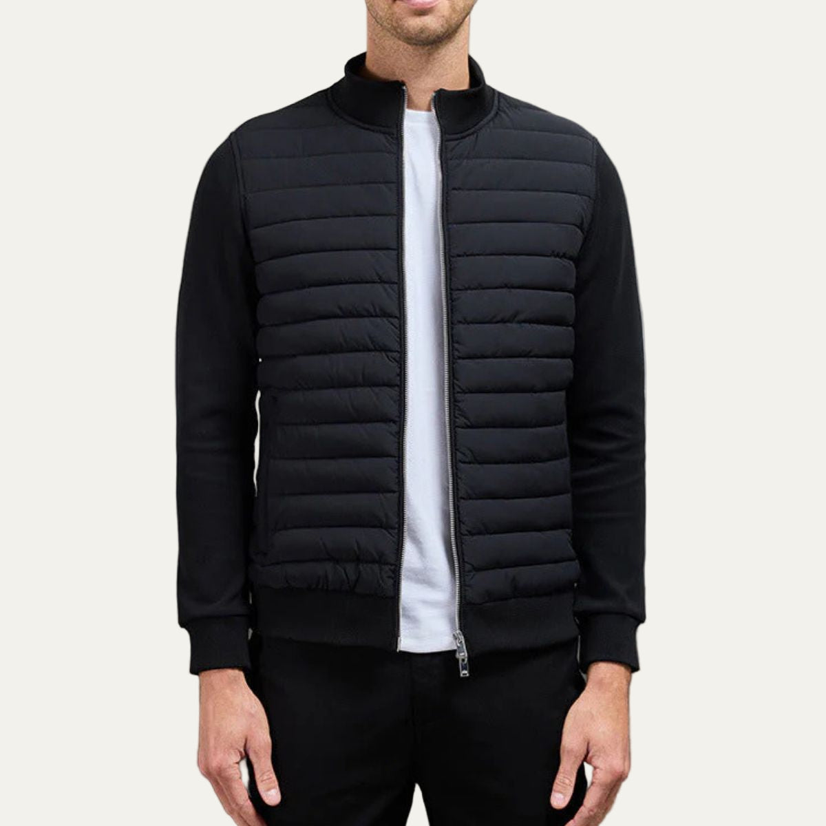 Men’s Quilted Hybrid Bomber Jacket