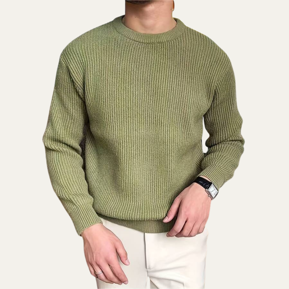 Men’s Vertical Ribbed Sweater