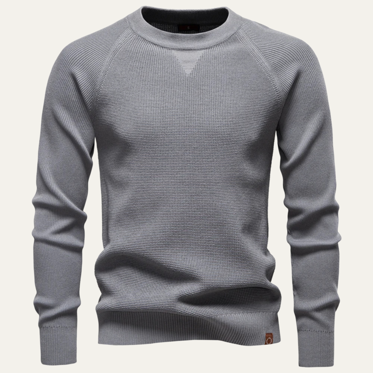 Men’s Textured Crewneck Knit Sweater