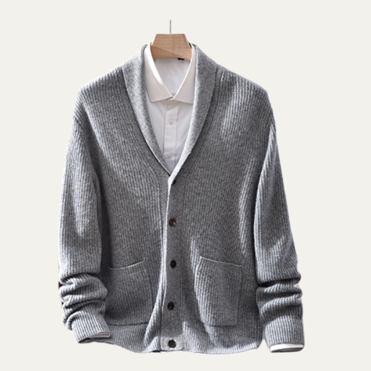 Men’s Shawl Collar Knitted Cardigan