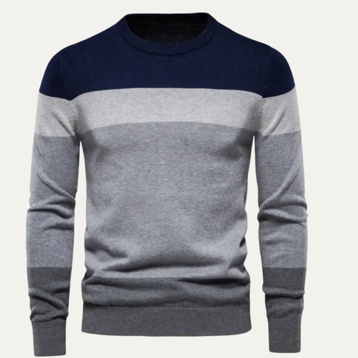 Men’s Ombre Striped Crewneck Sweater