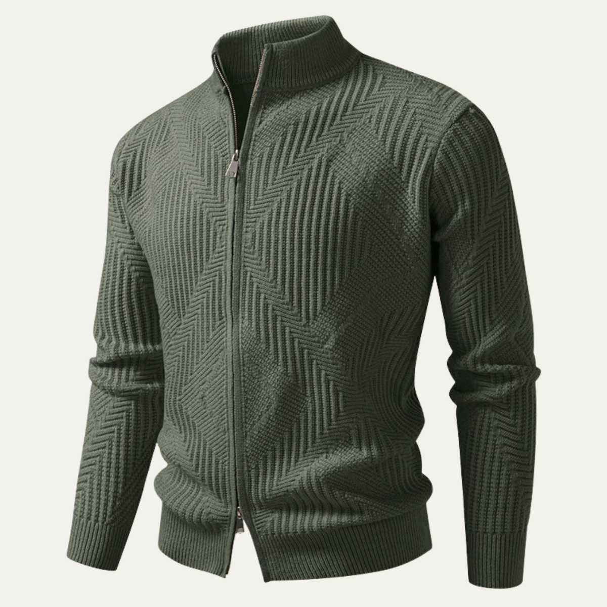 Men’s Fleece Pullover with Color-Block Design