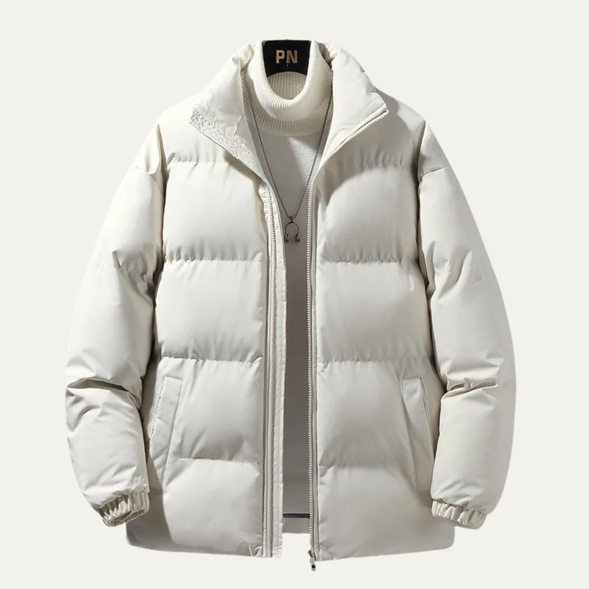 Men’s Classic Waist-Length Thick Puffer Jacket