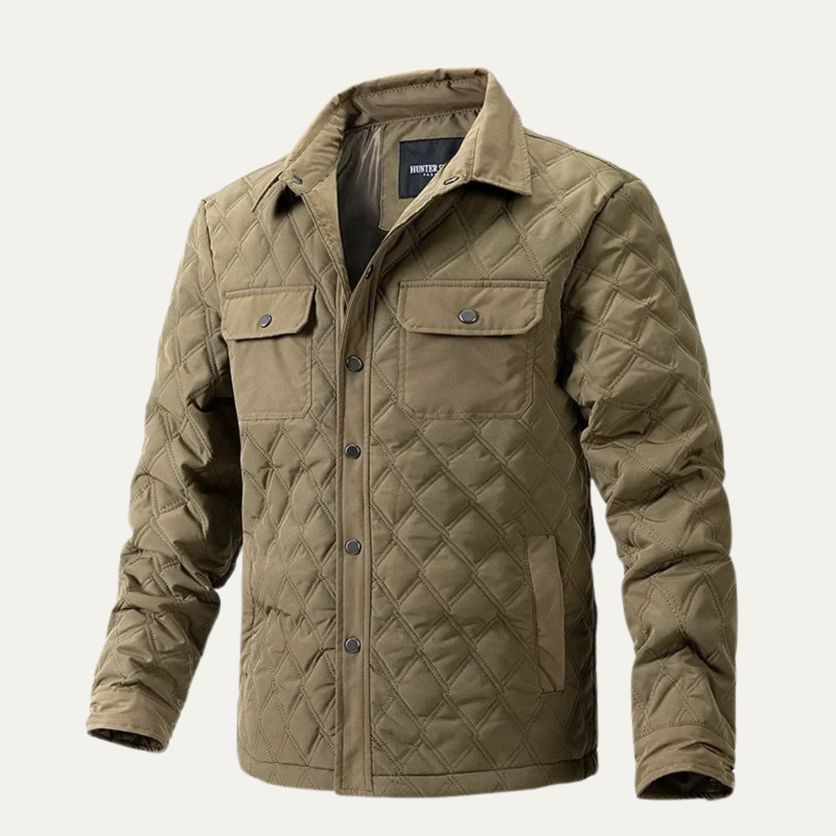 Men’s Quilted Snap-Button Shacket