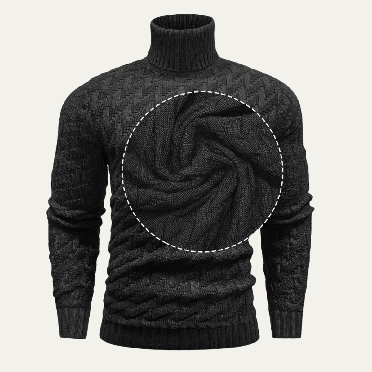 Men’s Geometric Turtleneck Sweater