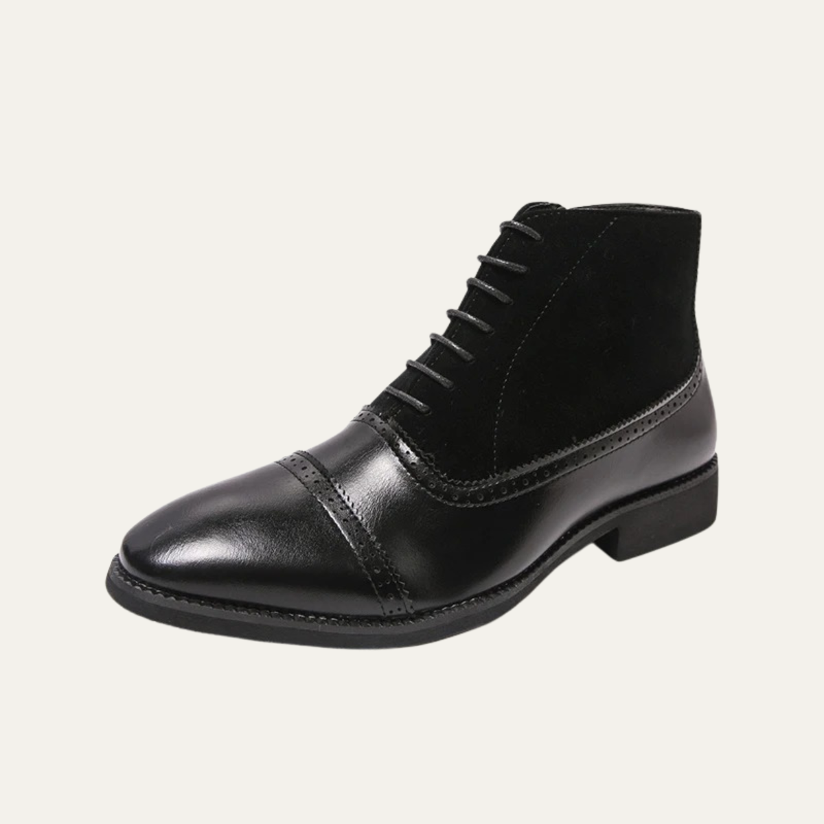 Men’s Leather Suede Brogue Boots