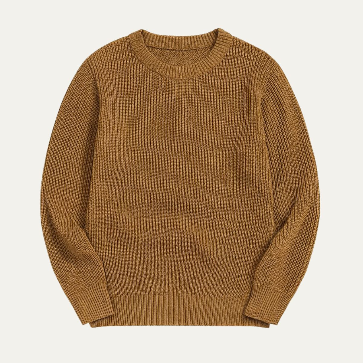 Men’s Textured Rib Knit Crewneck Sweater
